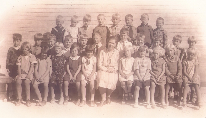 Klasse 1a 1928/29 p Vinderen skole