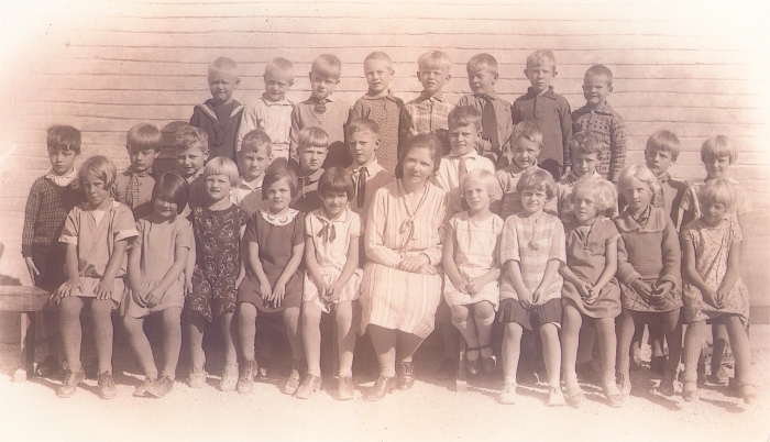 Klasse 1a 1928/29 p Vinderen skole