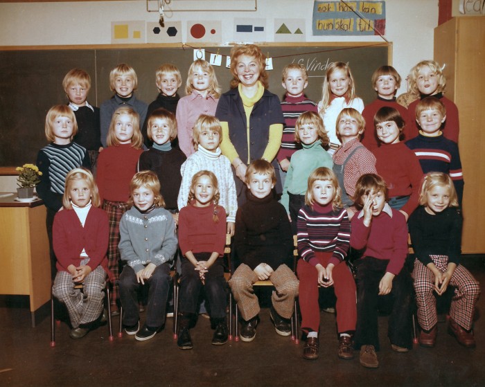 Klasse 1c 1974/75 p Vinderen skole