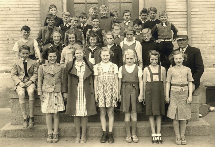 Klasse 4b 1936/37 p Vinderen skole