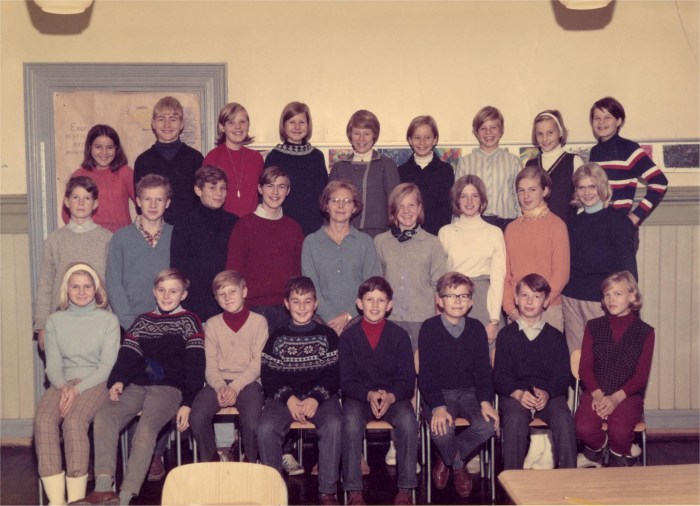 Klasse 7b 1967/68 p Vinderen skole